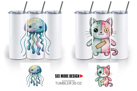 Tumbler Creepy Cute Pastel Halloween Sublimation artnoy 