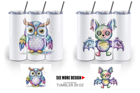 Tumbler Creepy Cute Pastel Halloween Sublimation artnoy 
