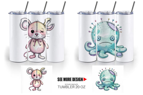 Tumbler Creepy Cute Pastel Halloween Sublimation artnoy 