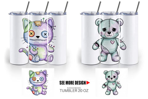 Tumbler Creepy Cute Pastel Halloween Sublimation artnoy 