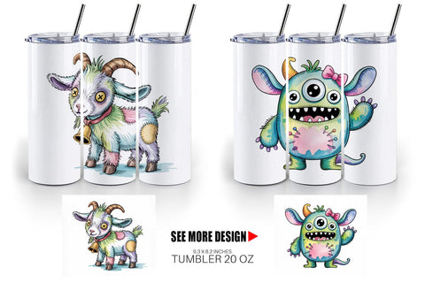 Tumbler Creepy Cute Pastel Halloween Sublimation artnoy 