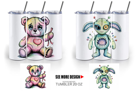 Tumbler Creepy Cute Pastel Halloween Sublimation artnoy 