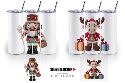 Tumbler Crochet Christmas Sublimation artnoy 