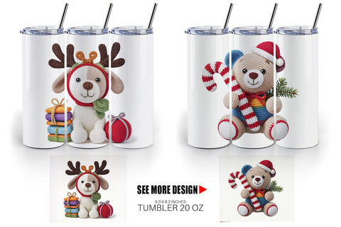 Tumbler Crochet Christmas Sublimation artnoy 