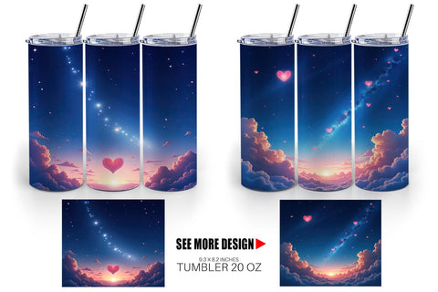 Tumbler Cupid Sky Sublimation artnoy 
