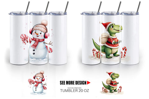 Tumbler Cute Christmas Crew Sublimation artnoy 
