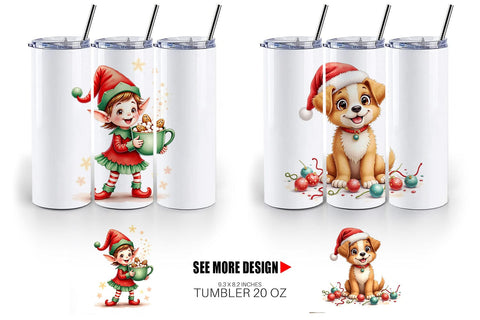 Tumbler Cute Christmas Crew Sublimation artnoy 
