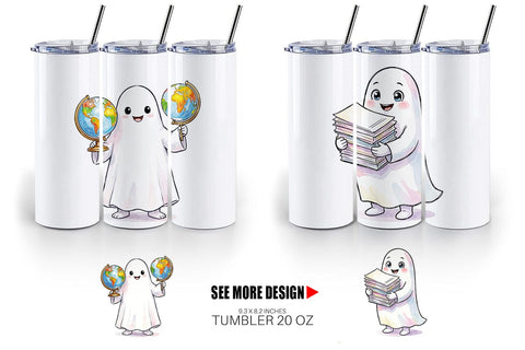 Tumbler Cute Classroom Teacher Ghost Sublimation artnoy 