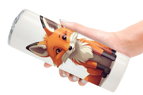 Tumbler Cute Fox Sublimation artnoy 