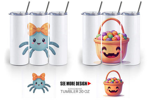 Tumbler Cute Halloween Sublimation artnoy 