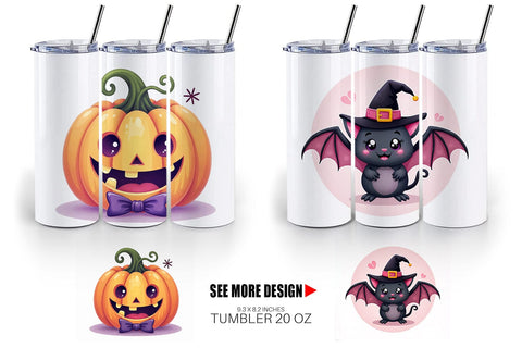 Tumbler Cute Halloween Sublimation artnoy 