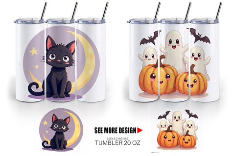 Tumbler Cute Halloween Sublimation artnoy 
