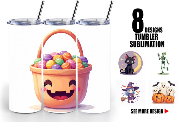 Tumbler Cute Halloween Sublimation artnoy 