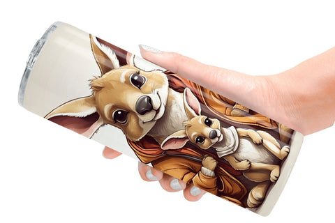 Tumbler Cute Kangaroo Sublimation artnoy 