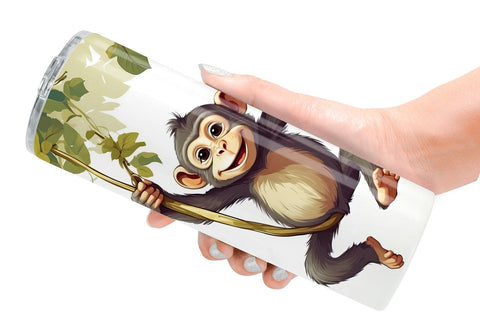 Tumbler Cute Monkey Sublimation artnoy 