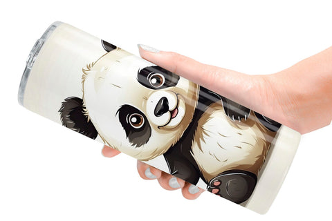 Tumbler Cute Panda Sublimation artnoy 
