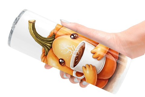 Tumbler Cute Pumpkin Faces Sublimation artnoy 