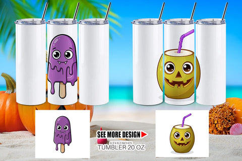 Tumbler Cute Summerween Treats Sublimation artnoy 