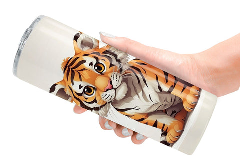 Tumbler Cute Tiger Sublimation artnoy 