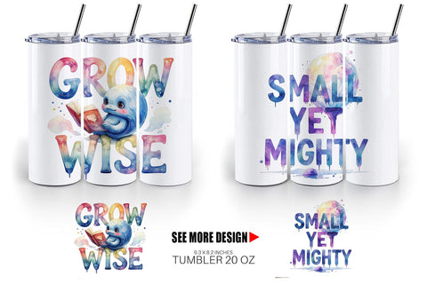 Tumbler Cute Ugly Alien Wisdom Quote Sublimation artnoy 