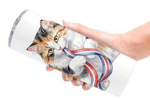 Tumbler Cutesy Patriotic Dogs and Cats Sublimation artnoy 
