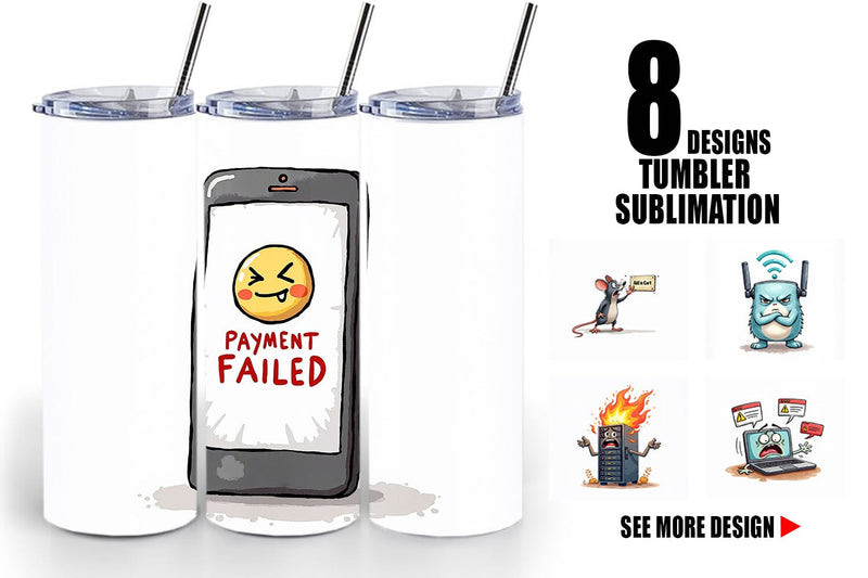 Tumbler Cyber Monday Glitchfest Sublimation artnoy 