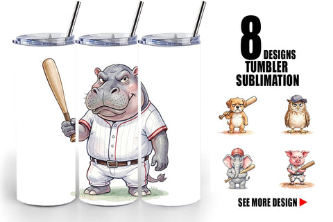 Tumbler Cynical Animal Slugger Watercolor Sublimation artnoy 