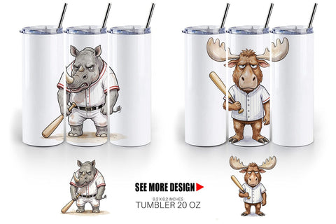 Tumbler Cynical Animal Slugger Watercolor Sublimation artnoy 