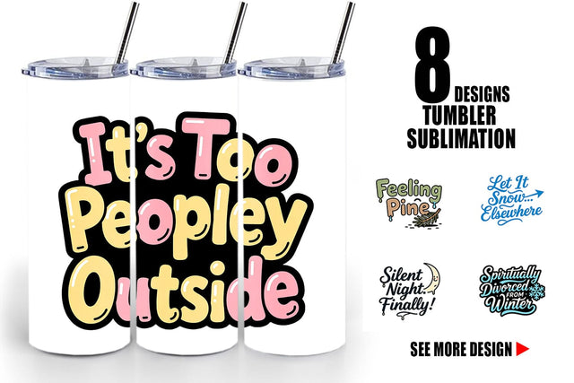 Tumbler Cynical Christmas Phrases Sublimation artnoy 