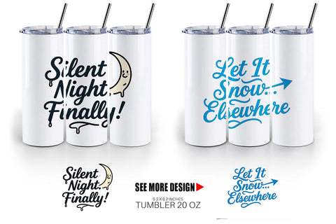 Tumbler Cynical Christmas Phrases Sublimation artnoy 