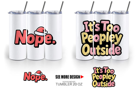 Tumbler Cynical Christmas Phrases Sublimation artnoy 