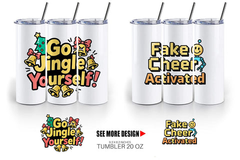Tumbler Cynical Christmas Phrases Sublimation artnoy 