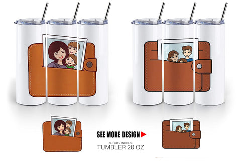 Tumbler Dad’s Wallet Sublimation artnoy 