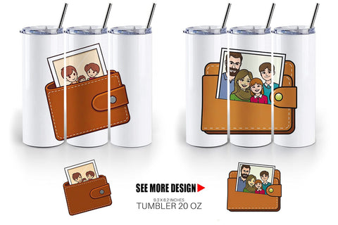 Tumbler Dad’s Wallet Sublimation artnoy 