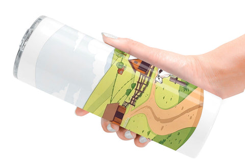 Tumbler Dairy Farm Scene Sublimation artnoy 