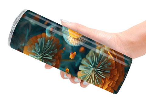 Tumbler Dandelions Flower Pattern Sublimation artnoy 
