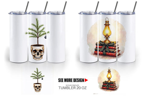 Tumbler Dark Academia Scholarly Christmas Sublimation artnoy 