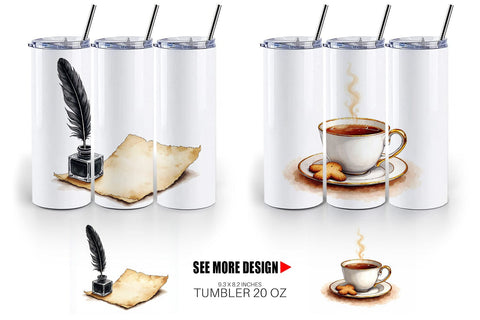 Tumbler Dark Academia Scholarly Christmas Sublimation artnoy 