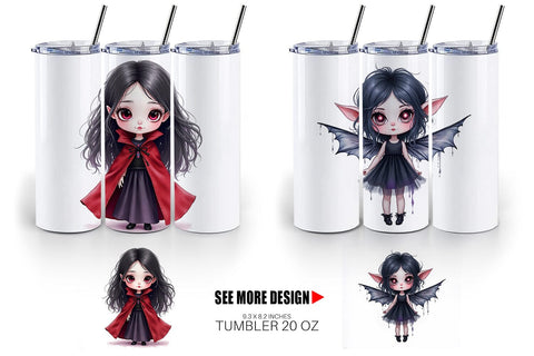 Tumbler Dark Fantasy Dolls Sublimation artnoy 