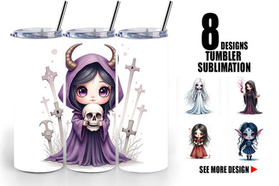Tumbler Dark Fantasy Dolls Sublimation artnoy 