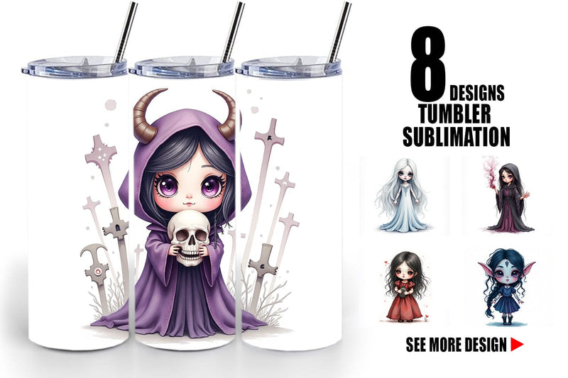 Tumbler Dark Fantasy Dolls Sublimation artnoy 