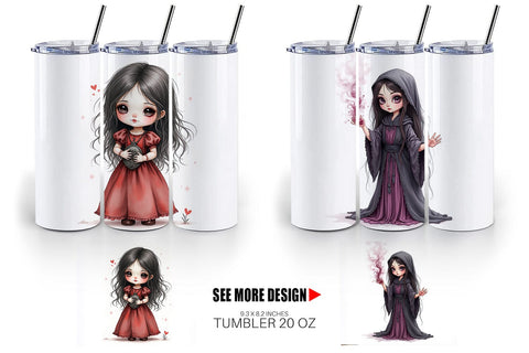 Tumbler Dark Fantasy Dolls Sublimation artnoy 