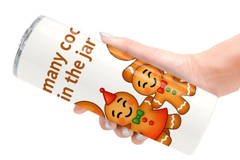 Tumbler Dark Humor Gingerbread Sublimation artnoy 