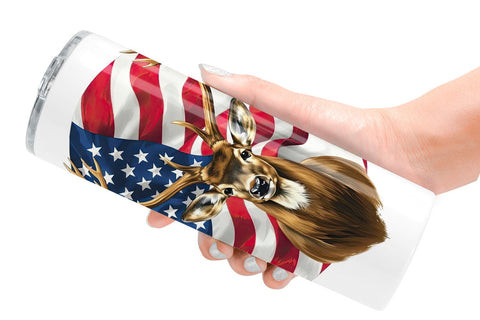 Tumbler Deer 4th of July Sublimation artnoy 