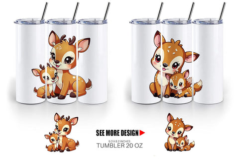 Tumbler Deer Mother's Day Sublimation artnoy 