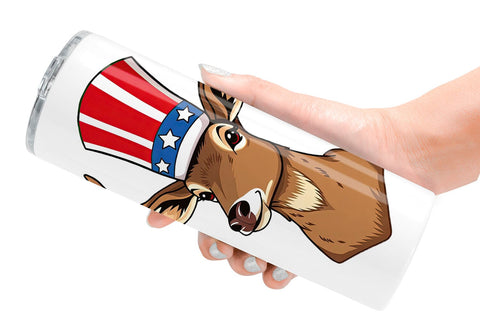 Tumbler Deer Patriotic Sublimation artnoy 