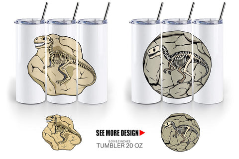 Tumbler Dino Fossil Sublimation artnoy 
