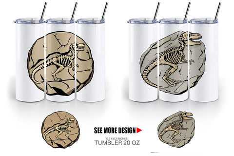 Tumbler Dino Fossil Sublimation artnoy 