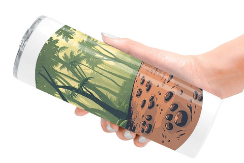 Tumbler Dino Tracks in Jungle Sublimation artnoy 