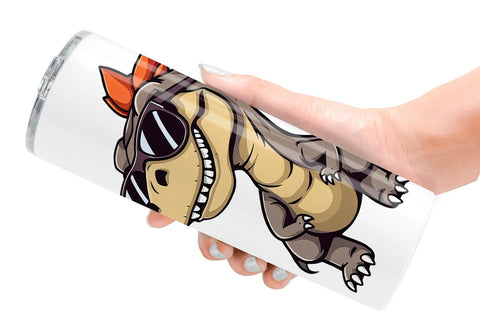 Tumbler Dino with Sunglasses Sublimation artnoy 